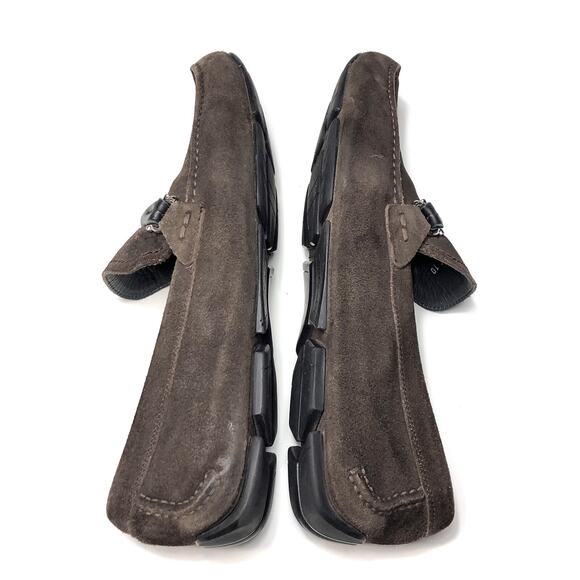 Salvatore Ferragamo Gran Prix Driver Loafers Mens SZ 10 EE Brown Suede Leather main image 8